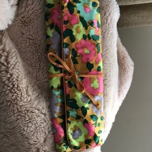 Vintage floral Roll-Up Organizer / cosmetic bag
